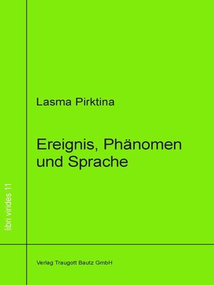 cover image of Ereignis, Phänomen und Sprache